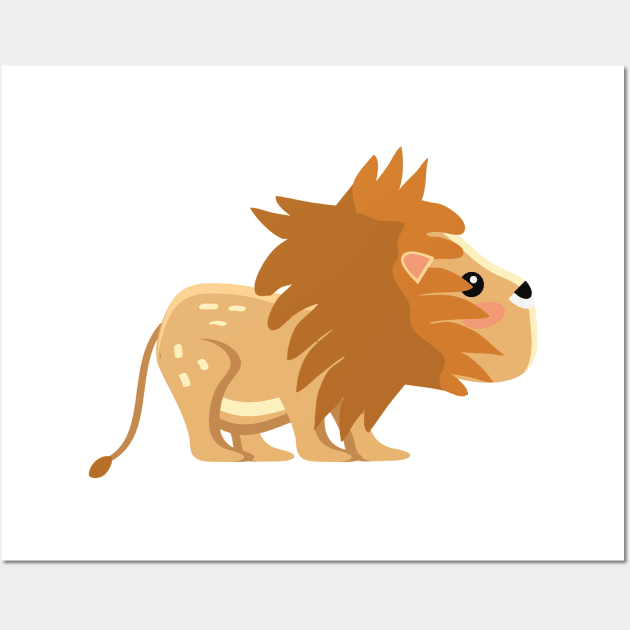 Baby Lion Wall Art by mrsmauve